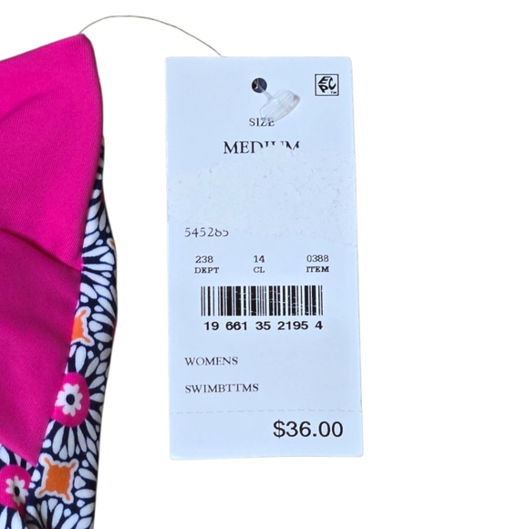 Lands' End Women's UPF 50 Full Coverage High Waist Twist-Front Bikini Bottom M - Picture 3 of 9